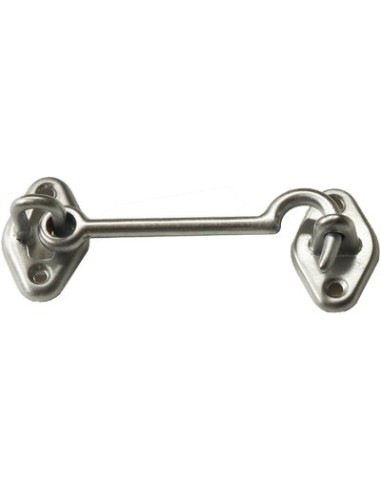 FERMAPERSIANE A GANCIO OTTONE CROMO SATINATO + PIASTRINA MM  80