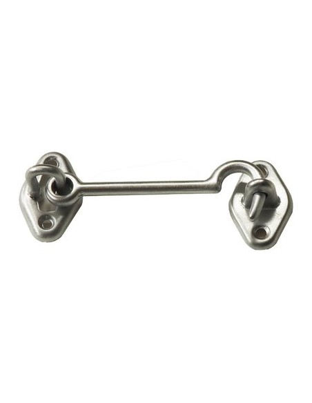 FERMAPERSIANE A GANCIO OTTONE CROMO SATINATO + PIASTRINA MM  80