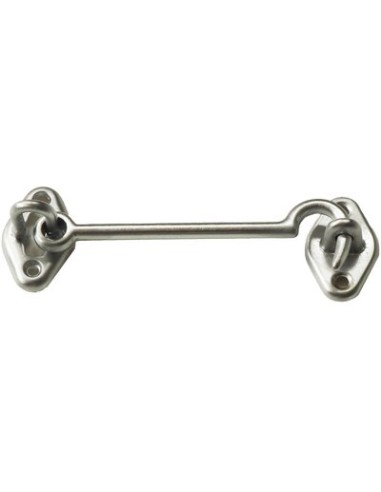 FERMAPERSIANE A GANCIO OTTONE CROMO SATINATO + PIASTRINA MM 100