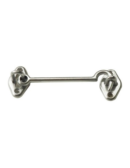 FERMAPERSIANE A GANCIO OTTONE CROMO SATINATO + PIASTRINA MM 100