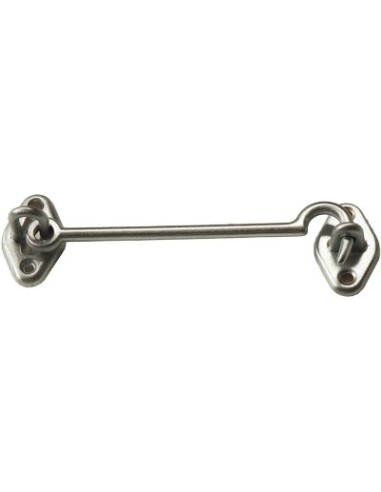 FERMAPERSIANE A GANCIO OTTONE CROMO SATINATO + PIASTRINA MM 120