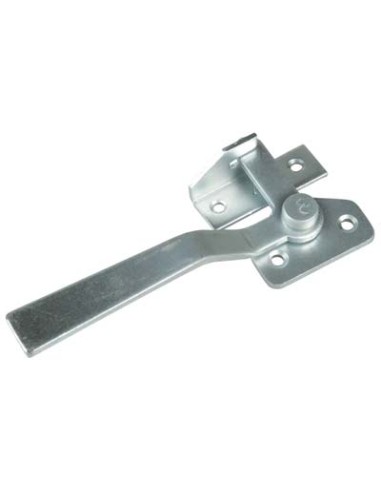 MANIGLIA BLOCCO ZINCATA X SERRAMENTI MM 130X47 H.MM 27 + INCONTRO MM 52X20 DX