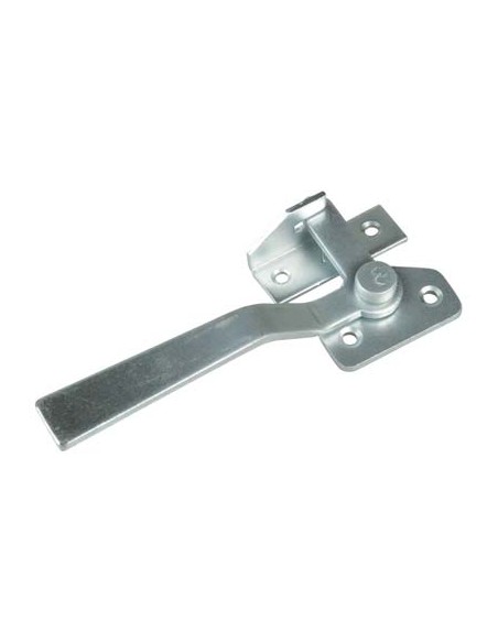 MANIGLIA BLOCCO ZINCATA X SERRAMENTI MM 130X47 H.MM 27 + INCONTRO MM 52X20 DX