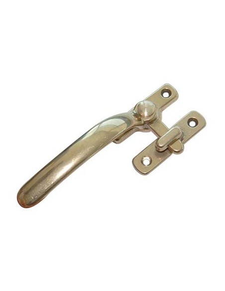 MANIGLIA BLOCCO OTTONE X SERRAMENTI MM 50X140 H.MM 18 + INCONTRO MM 62X15 H.MM 15 DX