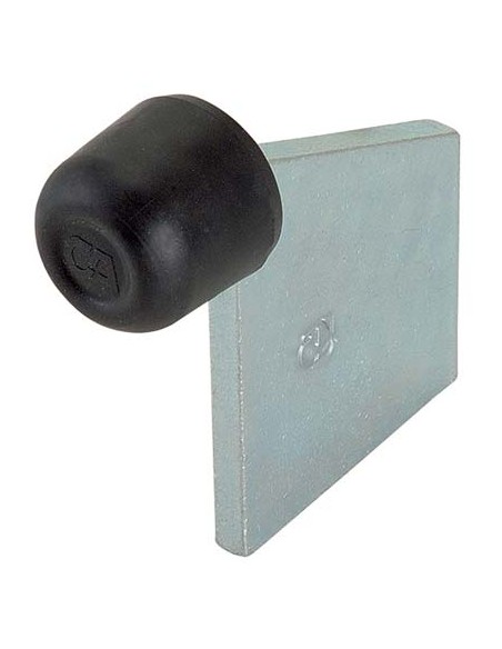 ARRESTO FINE CORSA CANCELLO A SALDARE 381 COMBI ZINCATO MM 105X110 GOMMA D.MM 35