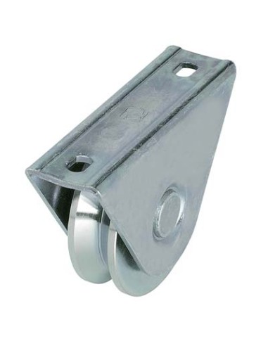 RUOTA CANCELLO A SALDARE GOLA V 412 COMBI ZINCATA SUPPORTO A CAVALLOTTO MM 100