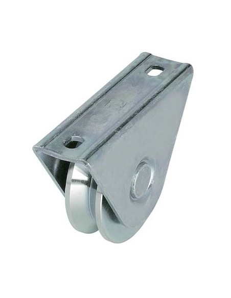 RUOTA CANCELLO A SALDARE GOLA V 412 COMBI ZINCATA SUPPORTO A CAVALLOTTO MM 100