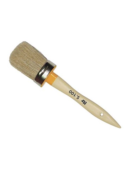 PENNELLO OVALINO MANICO PLASTICA VUOTO 100 ITR SETOLA BIONDA N°XMM  2X44