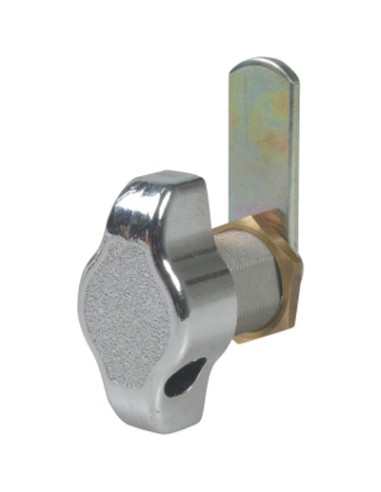 SERRATURA + POMO LUCCHETTABILE LEVA DRITTA 153 ACCIAIO CROMATO F.MM 18,6 L.MM 20