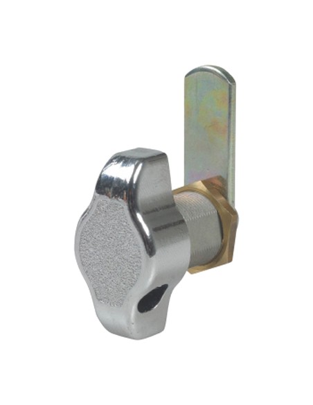 SERRATURA + POMO LUCCHETTABILE LEVA DRITTA 153 ACCIAIO CROMATO F.MM 18,6 L.MM 20