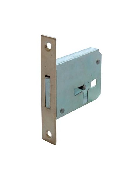 SERRATURA MOBILI A INFILARE B.QUADRO OTTONATO F.MM 12 1 LEVA E.MM 25 SX