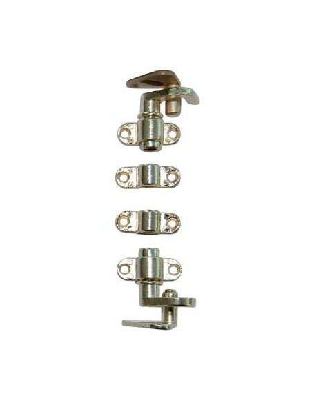 ACCESSORI IN KIT SERRATURA AD ASTE ROTANTI ZAMA OTTONATA 2 GANCI+2 CAVALLOTTI+2 PERNI