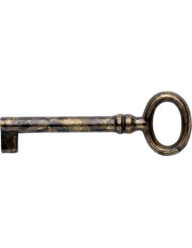 CHIAVE MOBILI ANTICO MG8424 METALSTYLE ZAMA OTTONE ANTICATO MM 70