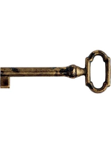 CHIAVE MOBILI ANTICO MG8467 METALSTYLE ZAMA OTTONE ANTICATO MM 27X61