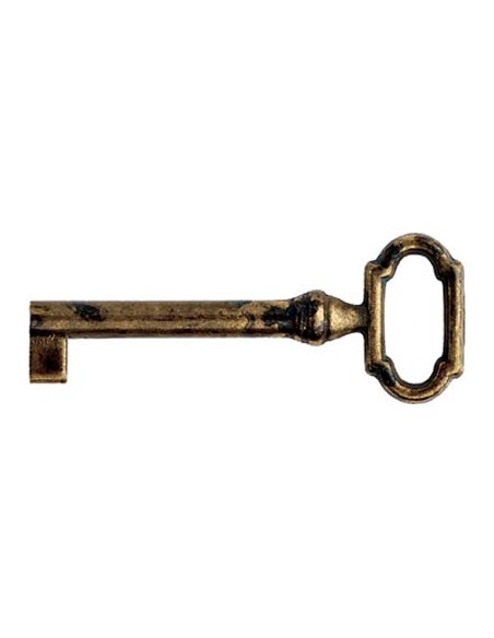 CHIAVE MOBILI ANTICO MG8467 METALSTYLE ZAMA OTTONE ANTICATO MM 27X61