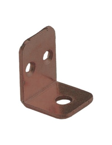 MENSOLINA REGGIPIANO A SQUADRA BORDO QUADRO ACCIAIO BRONZATO MM 22X28