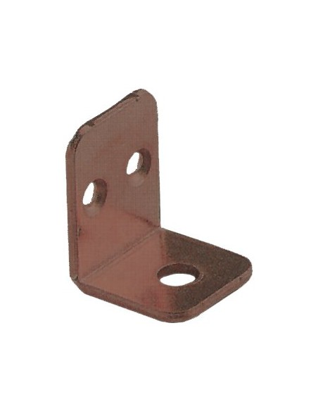 MENSOLINA REGGIPIANO A SQUADRA BORDO QUADRO ACCIAIO BRONZATO MM 22X28