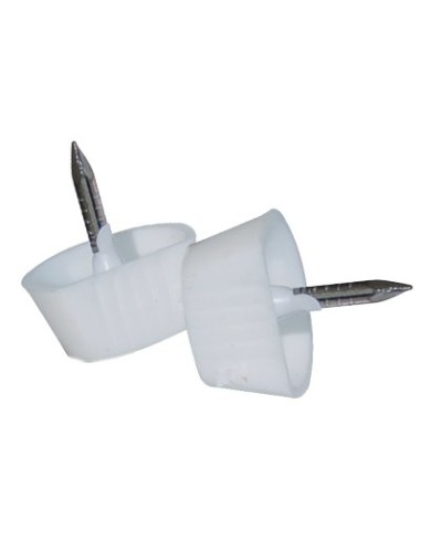 MENSOLINA REGGIPIANO A MEZZALUNA CHIODO FISSO PLASTICA NOCE MM 16X8 H.MM 13 L.MM 10