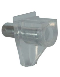 MENSOLINA REGGIPIANO A INFILARE PERNO ACCIAIO PVC TRASPARENTE D.MM 5