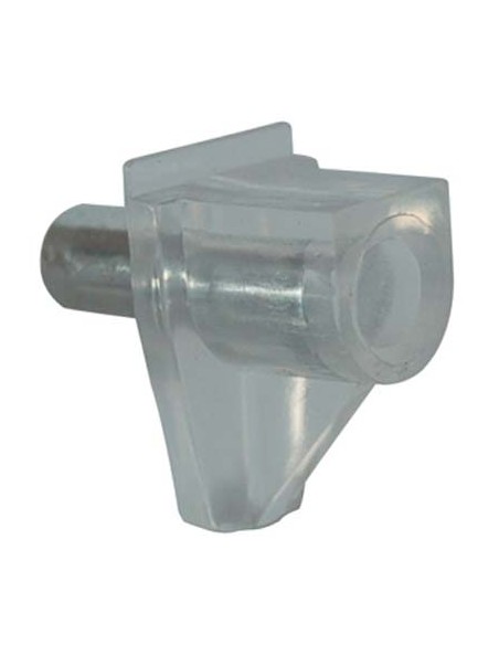 MENSOLINA REGGIPIANO A INFILARE PERNO ACCIAIO PVC TRASPARENTE D.MM 5