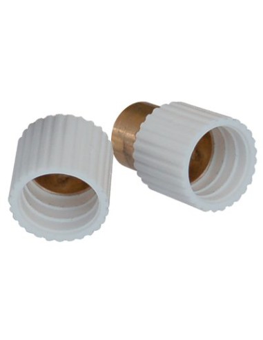 MENSOLINA REGGIPIANO DA AVVITARE OTTONE/GOMMA BIANCA MM 12X12