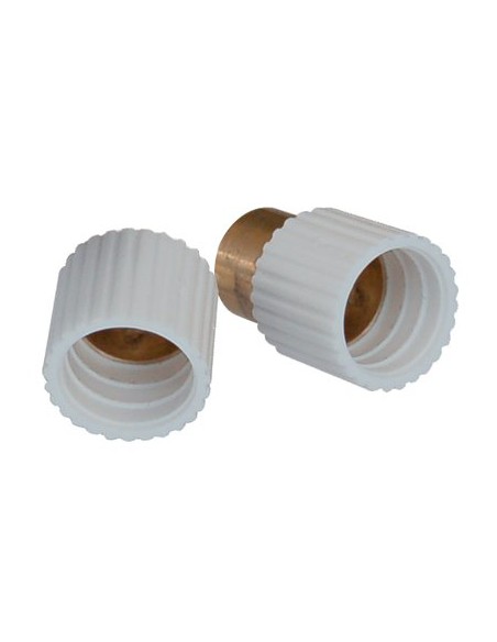 MENSOLINA REGGIPIANO DA AVVITARE OTTONE/GOMMA BIANCA MM 12X12