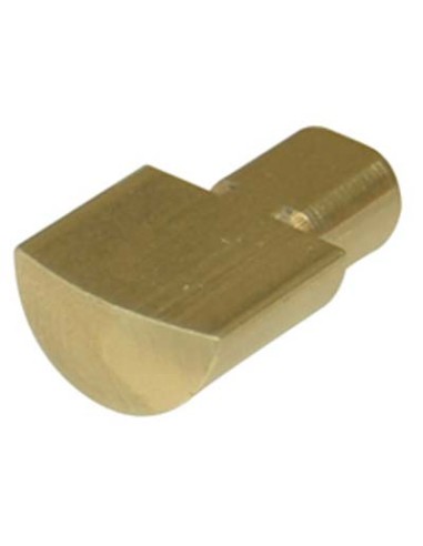MENSOLINA REGGIPIANO A MEZZALUNA TORNITA OTTONE LUCIDO MM 12X12 H.MM 6 + PERNO MM 7X8