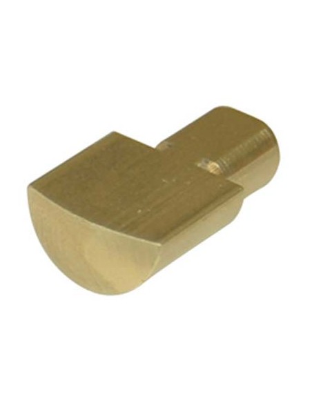 MENSOLINA REGGIPIANO A MEZZALUNA TORNITA OTTONE LUCIDO MM 12X12 H.MM 6 + PERNO MM 7X8