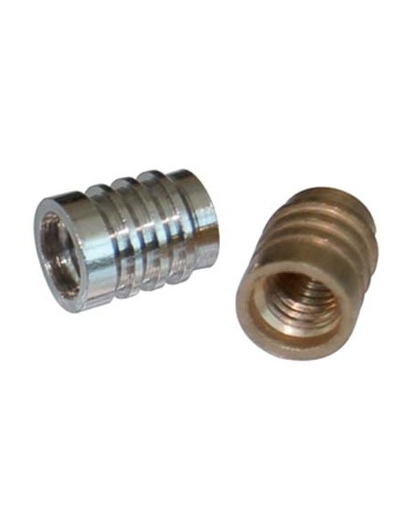 BUSSOLA X MENSOLA TORNITA OTTONE NICHELATO MM 7X9 FILETTO M5