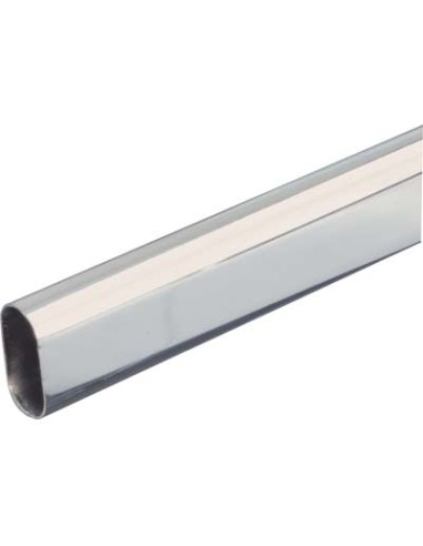 TUBO ARMADIO OVALE CROMATO ACCIAIO SALDATO MM 30X15 MT 2,1
