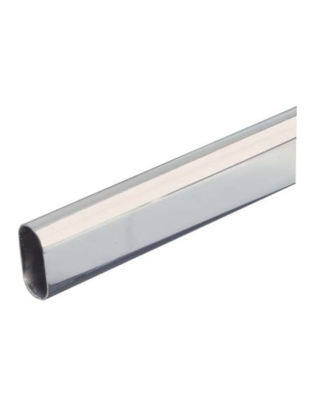 TUBO ARMADIO OVALE CROMATO ACCIAIO SALDATO MM 30X15 MT 3