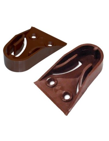 REGGITUBO ARMADIO TONDO LATERALE PLASTICA MARRONE TUBO MM 18