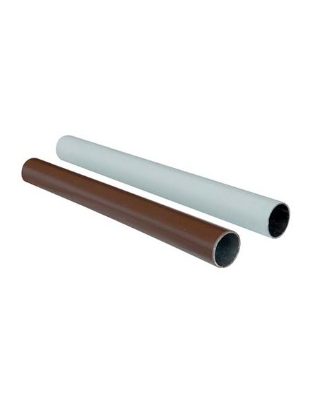 TUBO ARMADIO TONDO PLASTICATO ACCIAIO SALDATO NOCE MM 18 MT 3,00