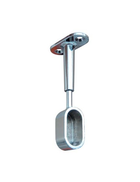 REGGITUBO ARMADIO OVALE REGOLABILE FINALE ZAMA CROMATO H.MM 68/95 TUBO MM 30X15