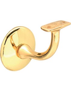 SUPPORTO X CORRIMANO BASE TONDA OTTONE LUCIDO