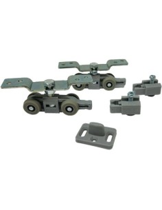 CARRELLI SCORREVOLI IN KIT 1400/07 OMGE X BINARIO 1400 OMGE KIT.2 CARRELLI+2 FERMI+1 PINNA