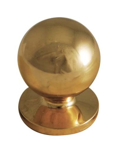 POMOLO OTTONE TORNITO SFERICO LUCIDO MM 20X25
