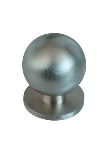 POMOLO OTTONE TORNITO SFERICO CROMO SATINATO MM 20X25