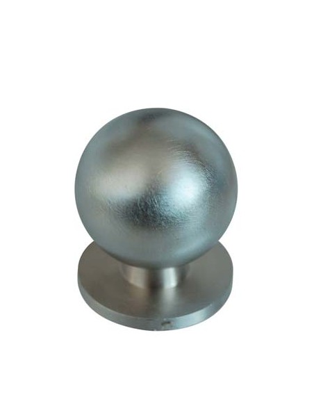 POMOLO OTTONE TORNITO SFERICO CROMO SATINATO MM 20X25