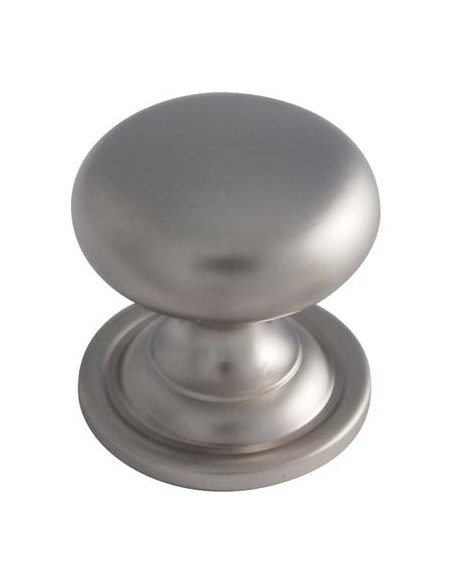 POMOLO OTTONE TORNITO SFERA PIANA 2460 CROMO SATINATO MM 20X25