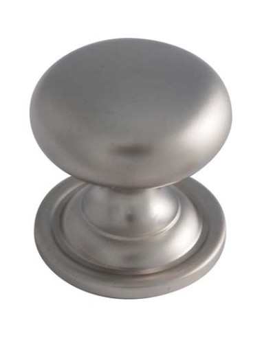 POMOLO OTTONE TORNITO SFERA PIANA 2460 CROMO SATINATO MM 25X30
