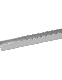 PROFILO CANALINA SINGOLA ARCANSAS ALLUM ARGENTO LUX S.MM 1,0 MM 10X10 H.CM 100