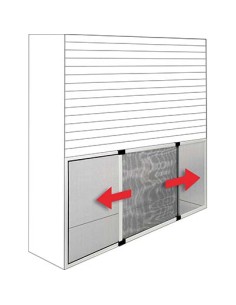 ZANZARIERA FINESTRA ESTENSIBILE EFFE ALLUM AVORIO FIBRA VETRO/PVC CM  75/142 H.CM 50