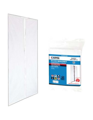 ZANZARIERA PORTA ECCO MAGNET IRS POLIESTERE BIANCO PANNELLI 2 CM 140 H.CM 240