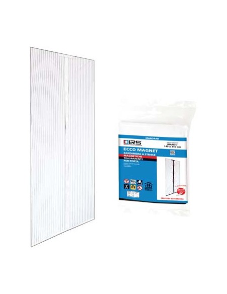 ZANZARIERA PORTA ECCO MAGNET IRS POLIESTERE BIANCO PANNELLI 2 CM 140 H.CM 240