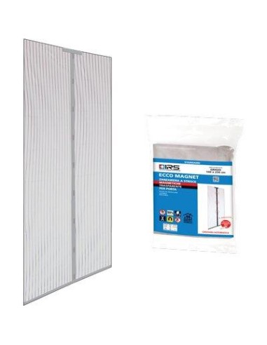 ZANZARIERA PORTA ECCO MAGNET IRS POLIESTERE GRIGIO PANNELLI 2 CM 140 H.CM 240