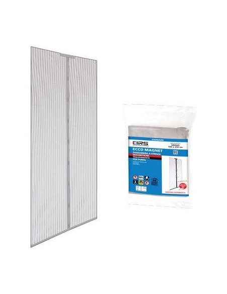ZANZARIERA PORTA ECCO MAGNET IRS POLIESTERE GRIGIO PANNELLI 2 CM 140 H.CM 240