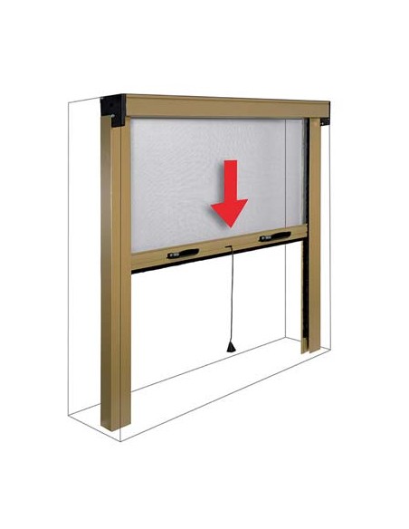 ZANZARIERA KIT FINESTRA SOTTILE IRS BIANCO RAL 9010 FIBRA VETRO/PVC CM 160 H.CM 170