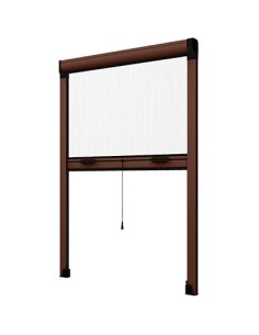 ZANZARIERA KIT FINESTRA EFFE MARRONE RAL 8017 FIBRA VETRO/PVC CM 140 H.CM 170