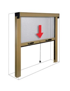 ZANZARIERA KIT FINESTRA SOTTILE IRS BIANCO RAL 9010 FIBRA VETRO/PVC CM 120 H.CM 160